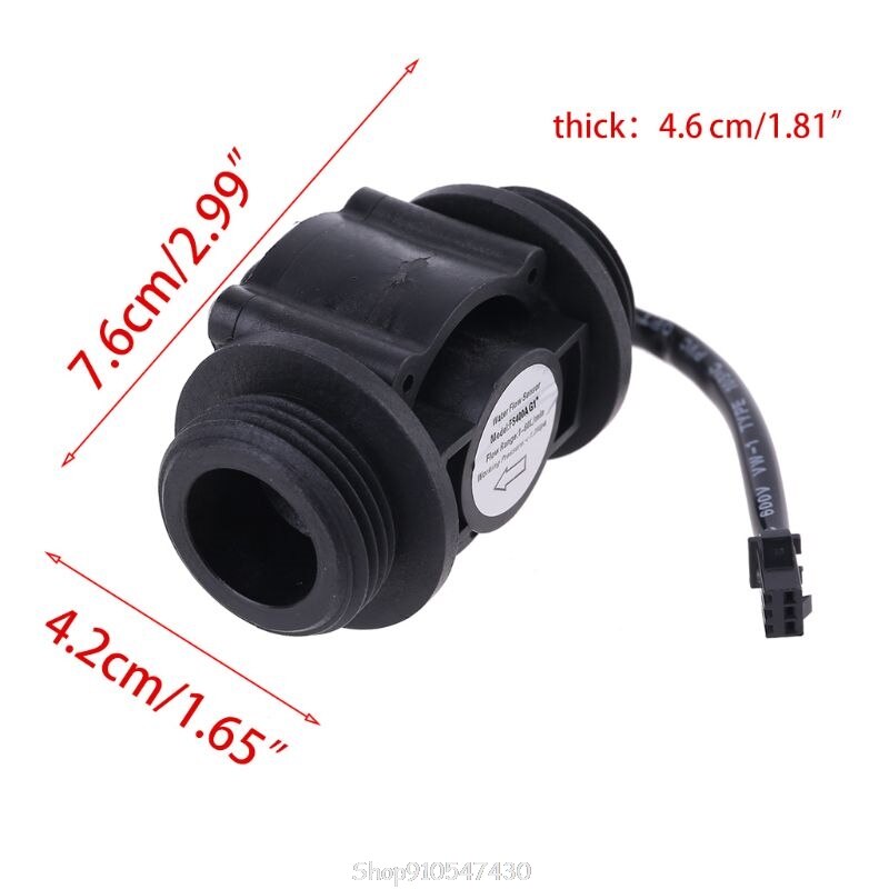 G1\" Water Flow Hall Effect Sensor Switch Flow Meter Flowmeter Counter 1-60L/min N13 20
