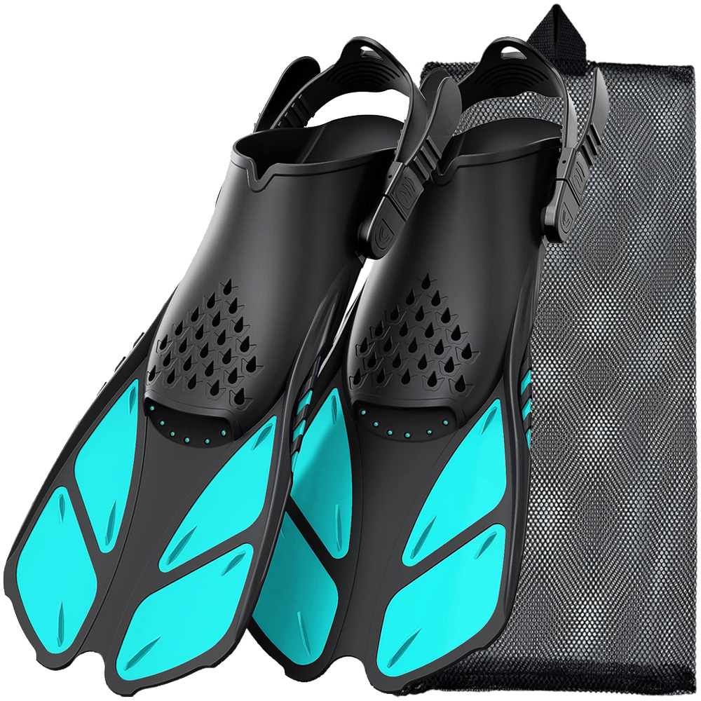 Snorkelvinnen Verstelbare gespen Zwemvliezen Korte siliconen duikschoenen Open hak Reisformaat Volwassen heren Dames: L/xl / Bordeaux