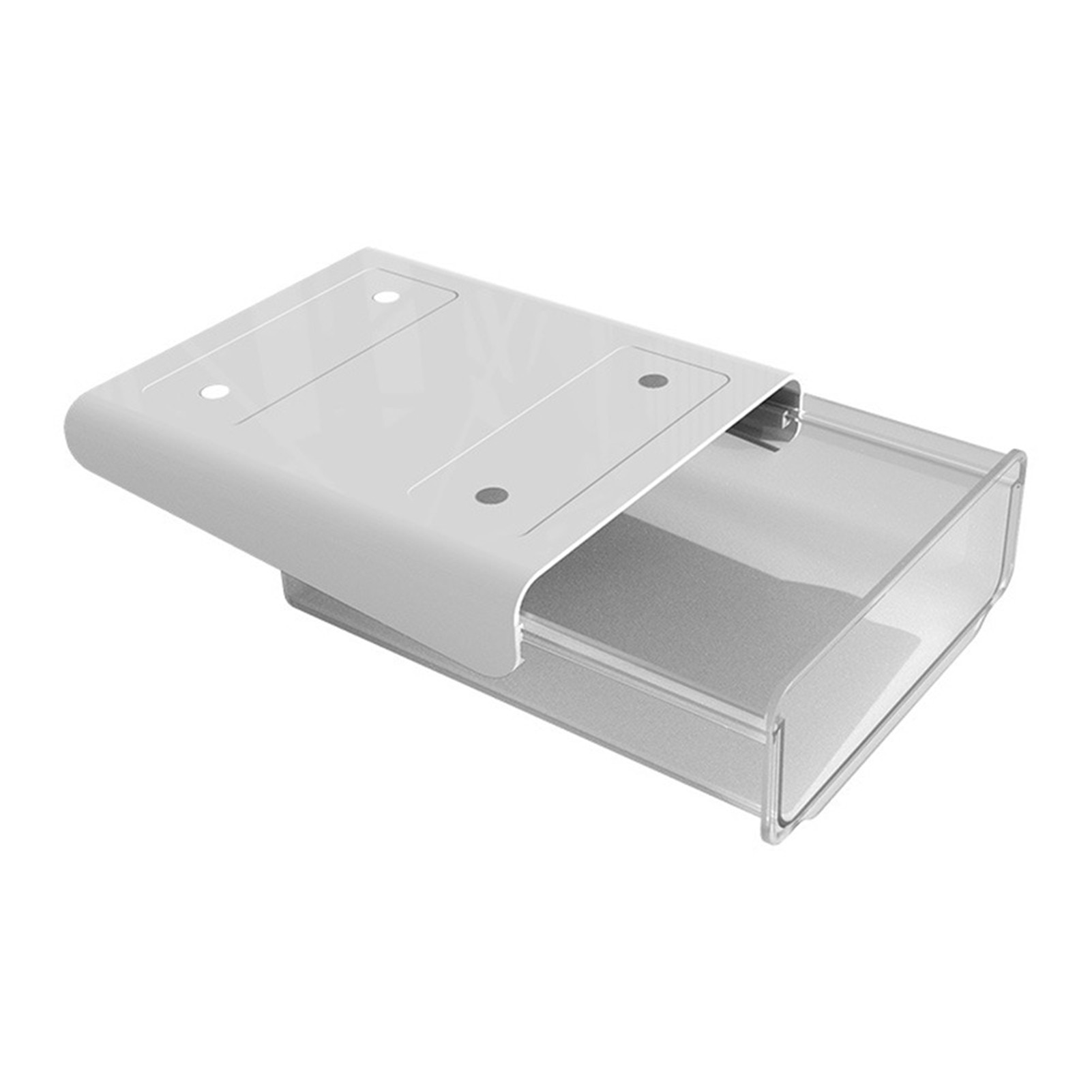 Hidden Desk Table Under Paste Desk Organizer Memo Pen Stationery Storage Box Case Desk Drawer Divider Stationery Sticky Decor