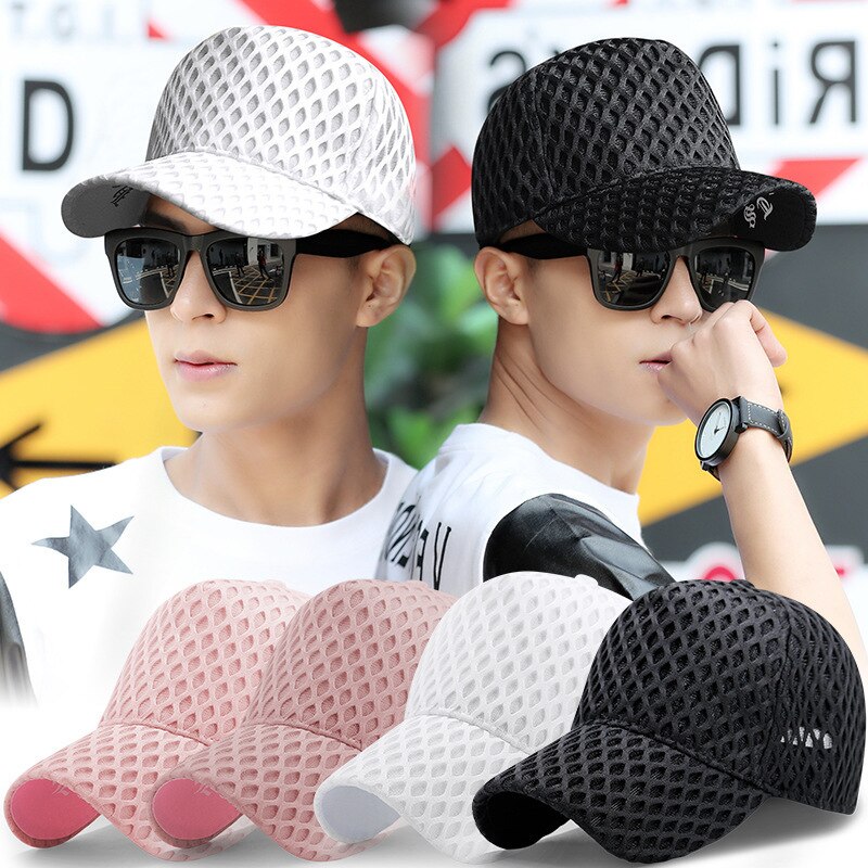 Grande taille casquette de baseball pour homme adulte été maille hip hop chapeau grande tête hommes grande taille plaine casquettes de relance M 56-60cm L 60-62cm