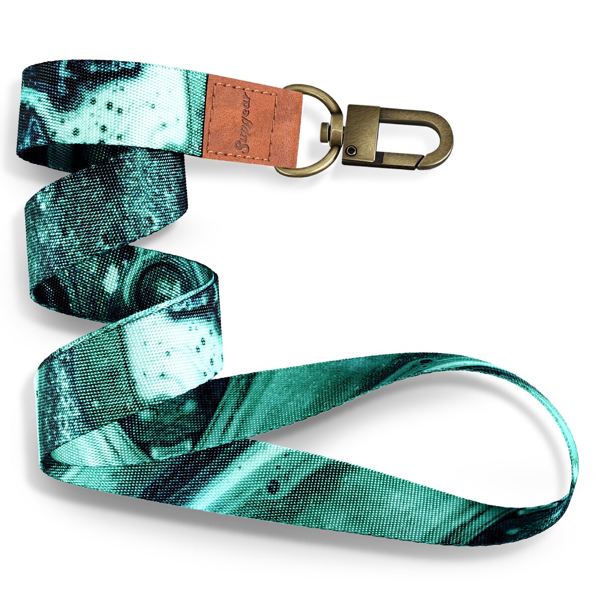 485*20mm nyckelring remmar rep mobiltelefon hals rem lanyard för id-kort nyckelring usb badge hållare diy lariat lanyard hang rop: Grön