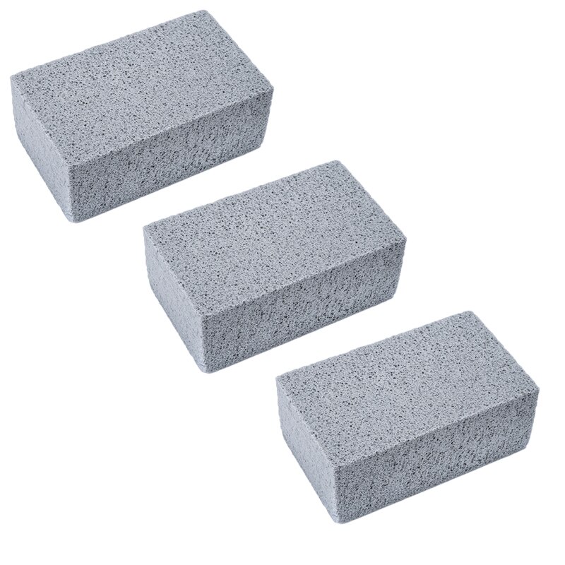 1-5 uds la parrilla de la barbacoa de la fabricación de bloques de ladrillo barbacoa piedra para limpieza de cocina estanterías de las manchas de grasa limpiador herramientas para barbacoa decora Gadgets: 3pcs