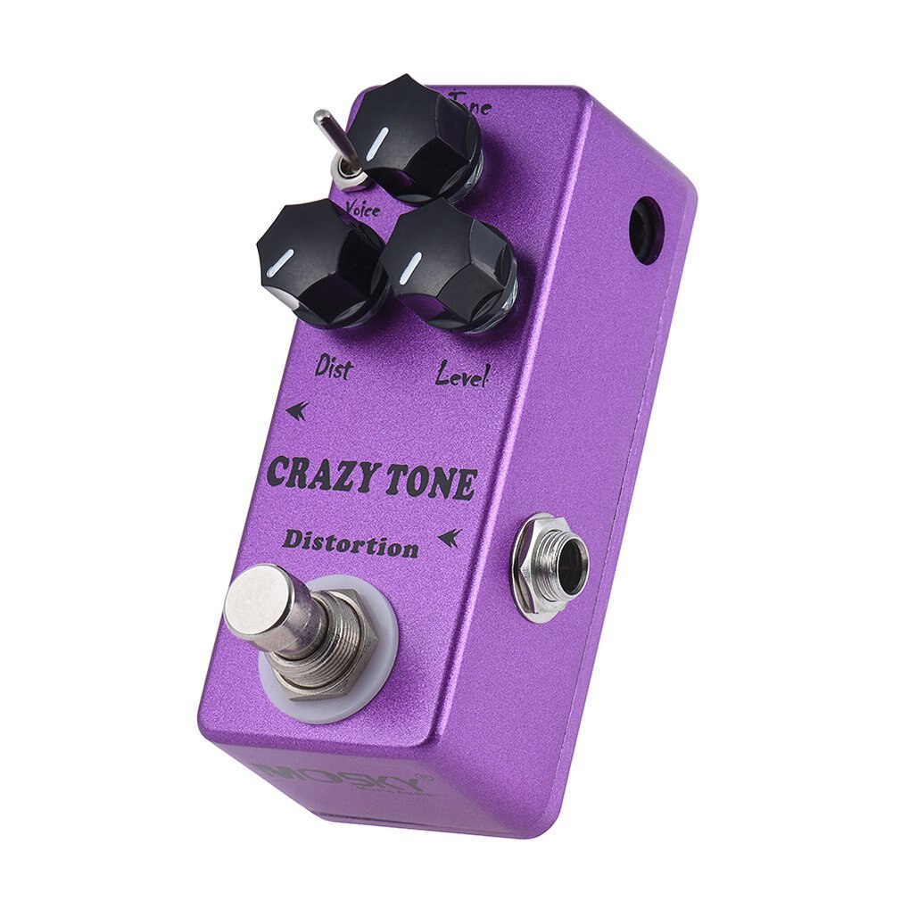 Portable Guitar Effect Pedal Compressor Booster Distortion Overdrive Fully Analog True Bypass DC 9V 1A Adapter 5 Way Cable