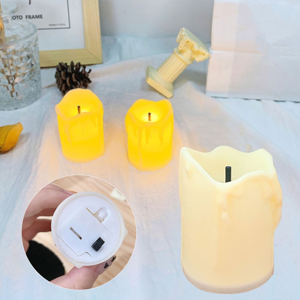 Photo studio flameless led light simulation candle electronic lamp photo backdrop props party lights home decoration