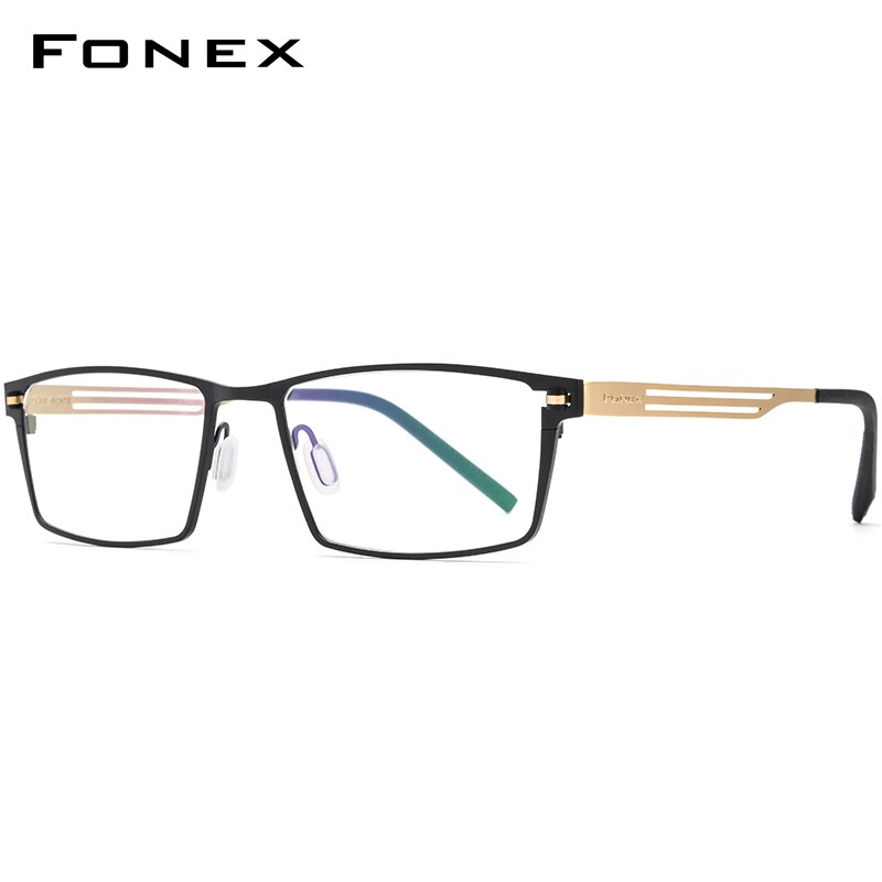 FONEX-monture de lunettes en titane pur pour hommes et femmes, monture carrée, monture de lunettes, pour myopie optique sans vis, nouvelle recette