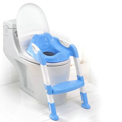 Fold baby potte træningssæde med justerbar trin skammel toilet træning potter børn sikkerhed håndtag ekstra urinal potter: Lilla