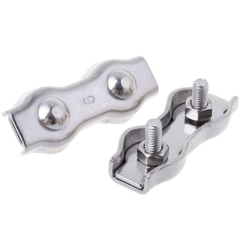 Double Clip 316 Stainless Steel Chuck Chuck Card Rope Double Clip Wire Rope Clamp
