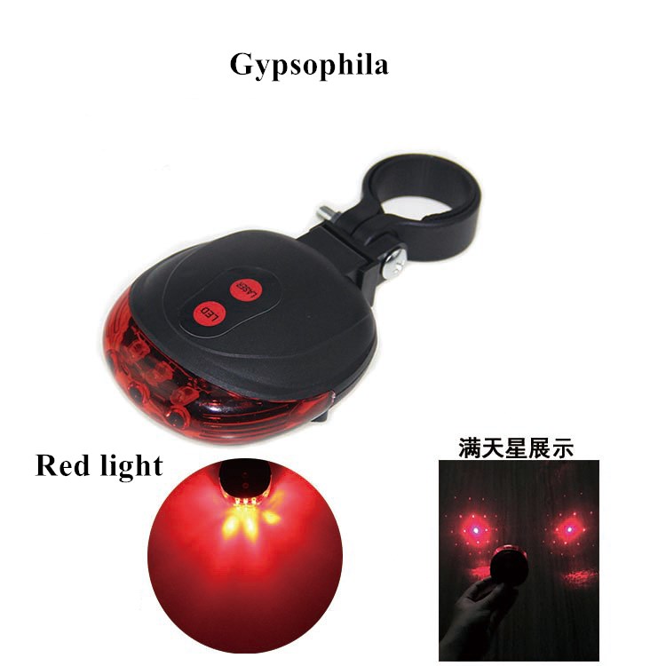 Fietsverlichting Fiets Led Licht Knipperen Lamp Met Batterij Achterlicht Achter Fietsen Fiets Veiligheidswaarschuwing Led Licht Modi: STAR RED