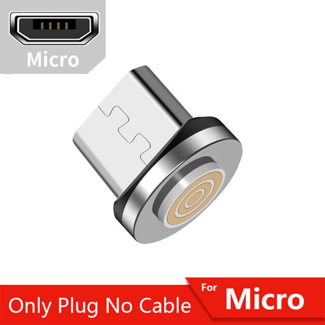 3A Magnetische Lente Snelle Charger Intrekbare Kabel Micro Usb Charger Type C Snel Opladen Voor IPhone11XS Pro Huawei P40 Snelle koord: Only plug Micro