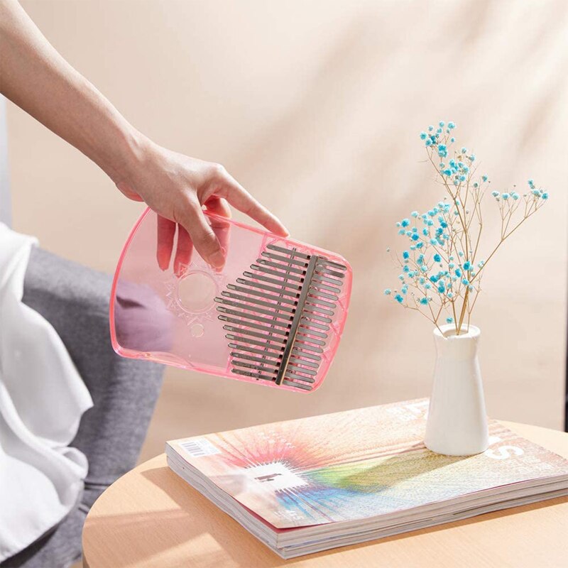 17 Key Transparent Kalimba Acrylic Kalimba Acrylic Clear Thumb Piano For Starter Finger Piano Christmas With Tuner Hammer