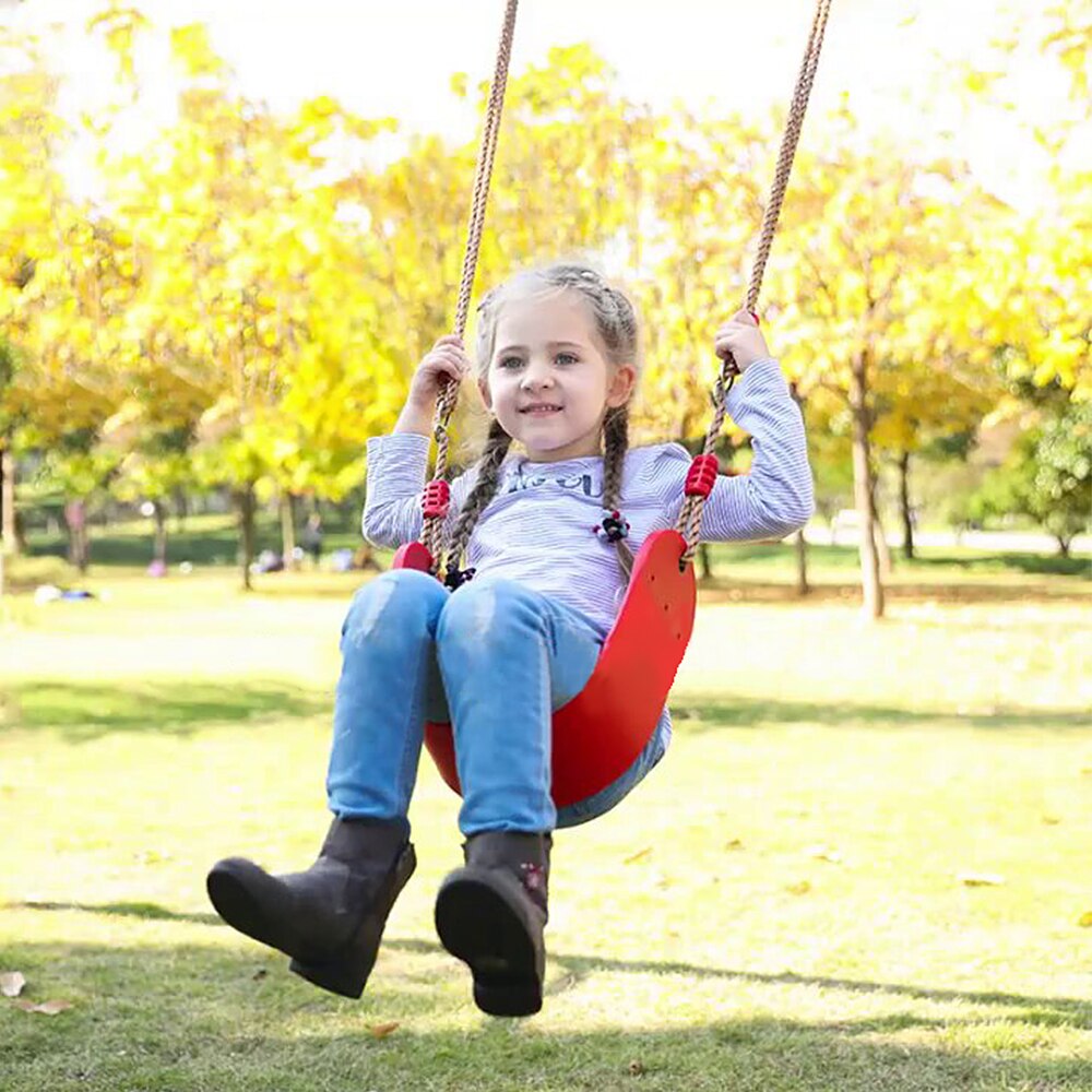 Kinderen Indoor Outdoor U Type Verstelbare Touw Plastic Snoep Willekeurige Kleur Swing Seat Kids Veiligheid Achtertuin Speeltuin Schommel