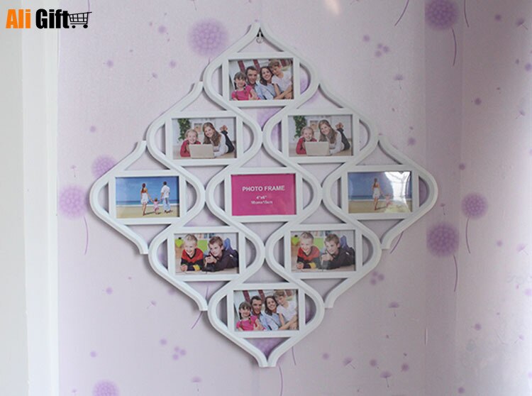 Newest China Knot Diamond 9 Palace Photo Frame 6 Inch Body Wall Hanging Photo Frame Combination Photo Frame