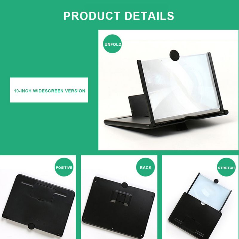 3D HD Mobile Phone Adjustable Angle Magnifier Projector Screen For Movies Videos