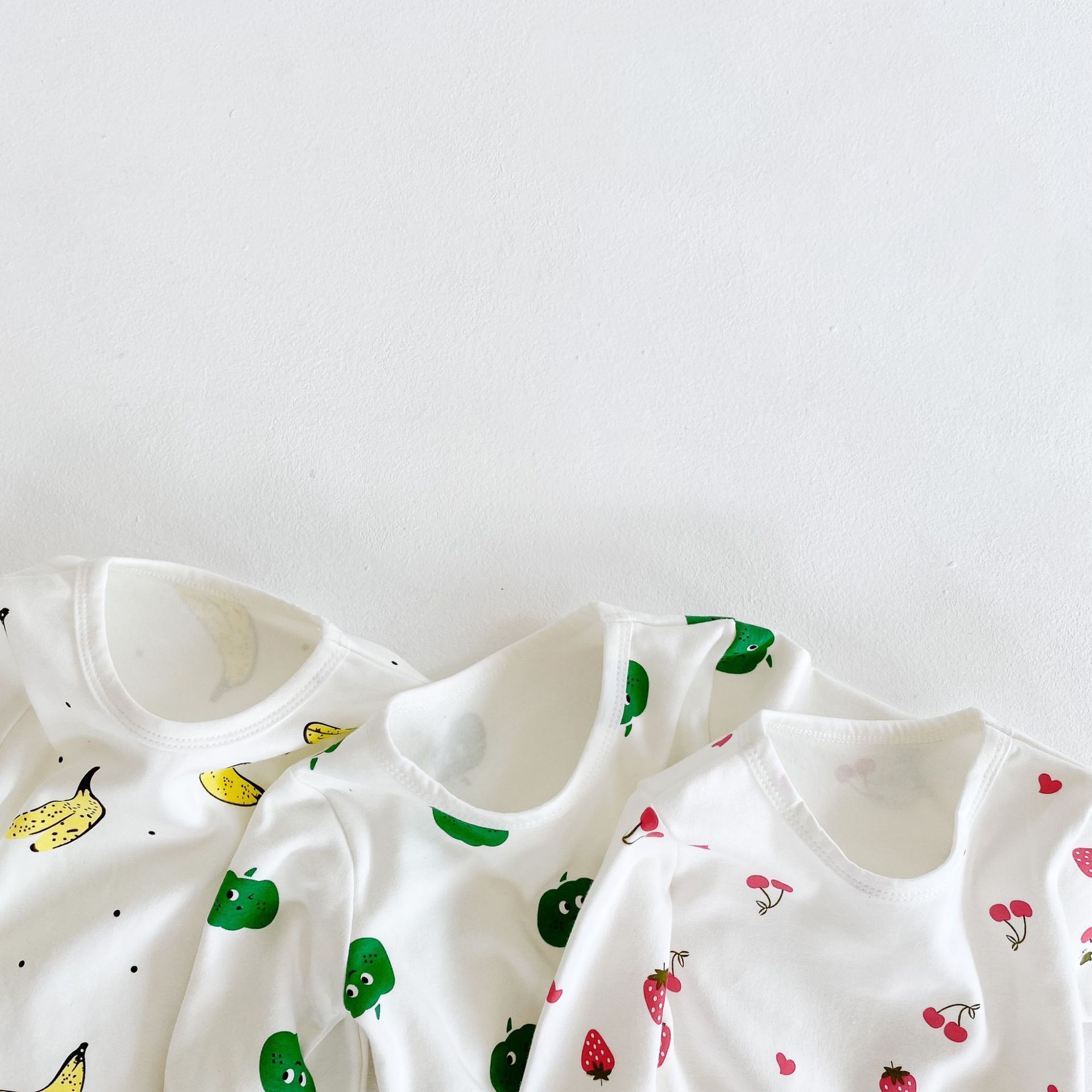 Herfst Baby Meisje Bodysuits Jongens En Meisjes Fruit Gedrukt Een Stuk Pak Bodysuit Kruipen Kleding Hoed Baby Meisje kleding