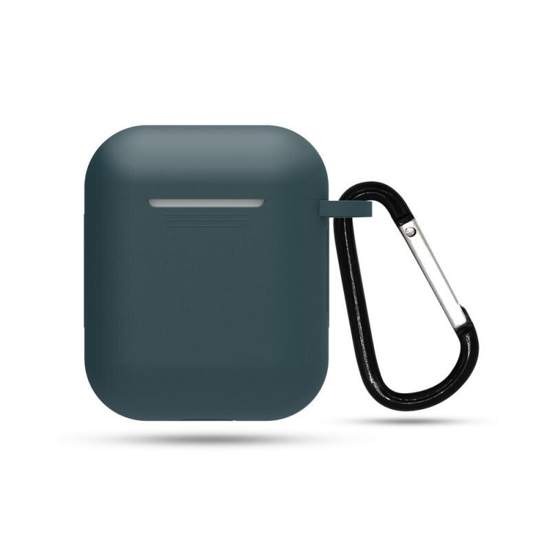 Etui na słuchawki dla Airpods pokrowiec ma zastosowanie do Bluetooth Airpods etui na słuchawki z wisząca klamra: Cyan