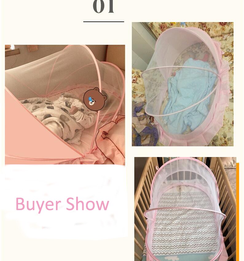 Zomer baby klamboe opvouwbaar babybeddengoed klamboe voor babybedje klamboe veilig gaas voor babymeisjesjongens