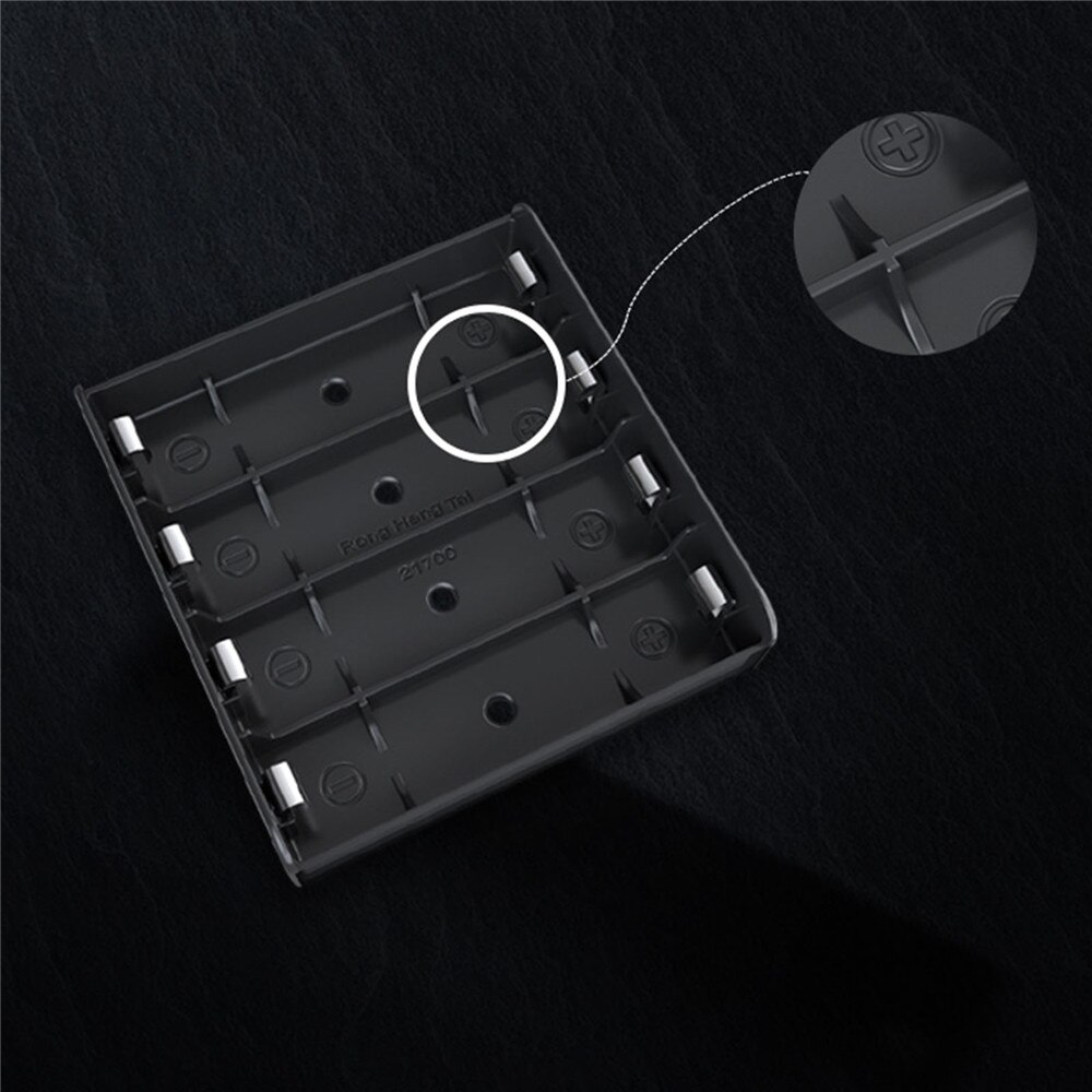 Durable 4-slot 21700 Battery Box Fireproof ABS Battery Pack Box for 21700 Lithium Battery Storage Holder Accessories