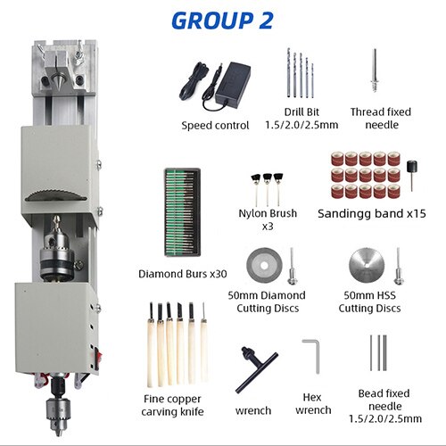 Mini lathe tools DIY Woodworking Mini Lathe Machine Grinding Polishing Beads Wood Drill Rotary Tool for Buddha Pearl: MachineAccessories 2