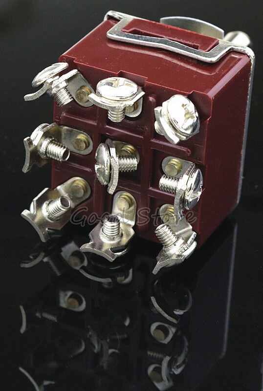 1PCS 12MM E-TEN303 9 pins 3 position 15A 250VAC 10A 380VAC double-throw toggle switch