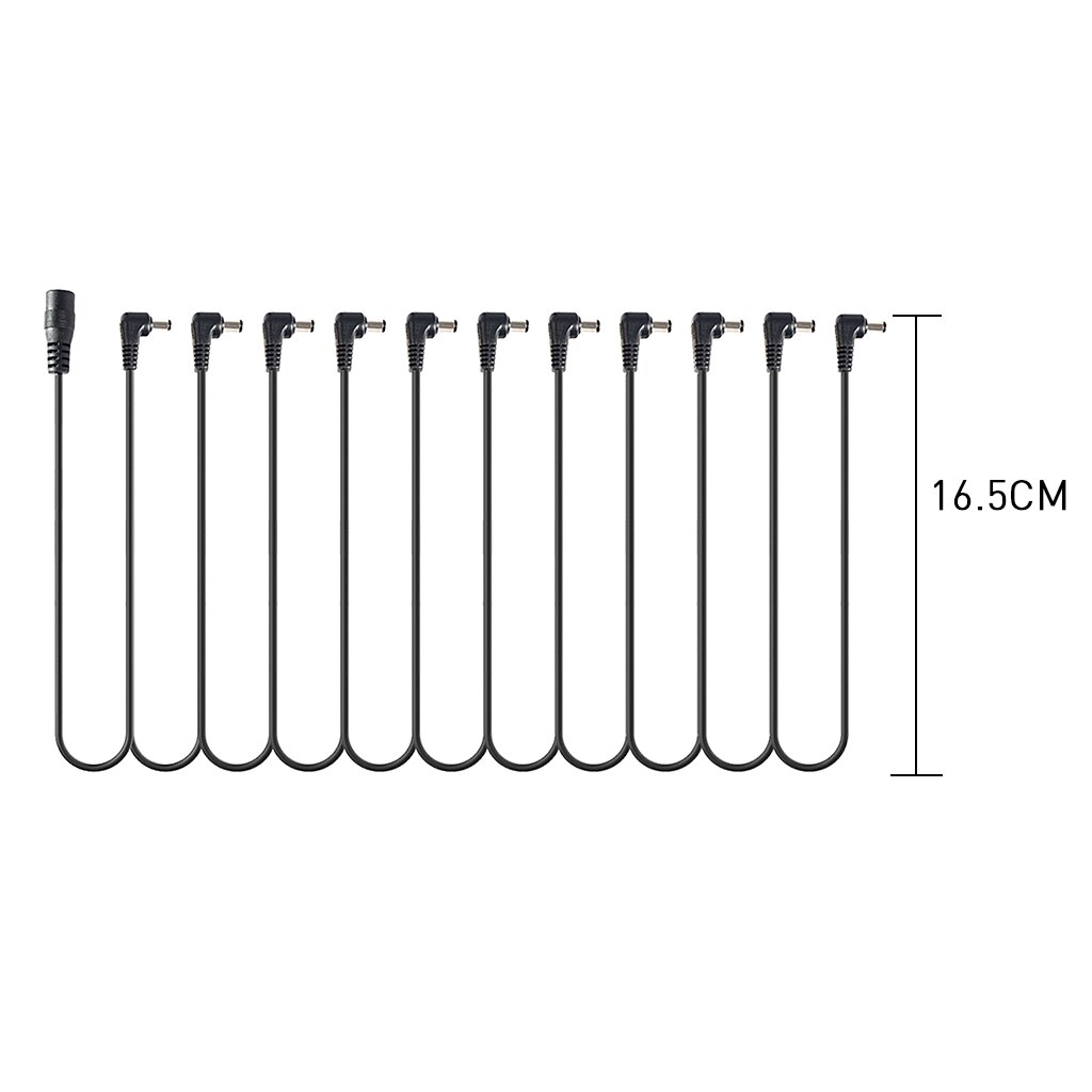 NAOMI Audio Cables 1 To 3/5/6/8 Ways Daisy Chain For Electric Guitar Effect Pedal Power Supply Cable DC 9V Adapter Plug: 1 To 11