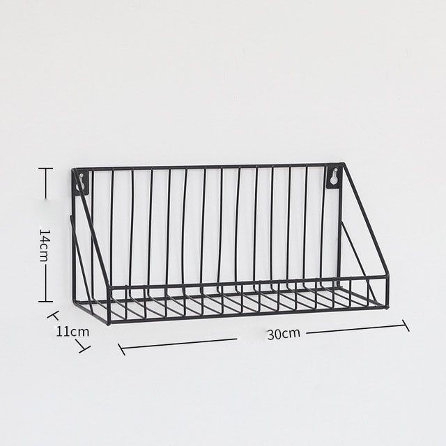 Iron wall shelves Decorative Storage Rack Room decorative shelves iron floating shelf nordic shelf child room wall shelf: small black