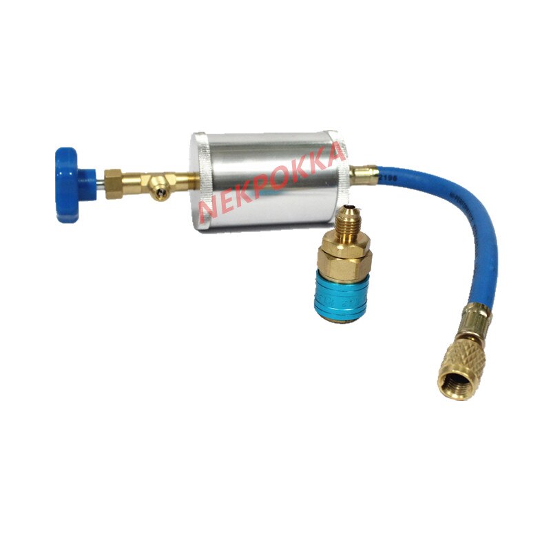 Oil / Dye Injector R12 R134a R410a Hand Turn Pump Oiler 1/4 oz - 2 oz ( 7.5ml - 100ml ),Home air conditioner oil injector