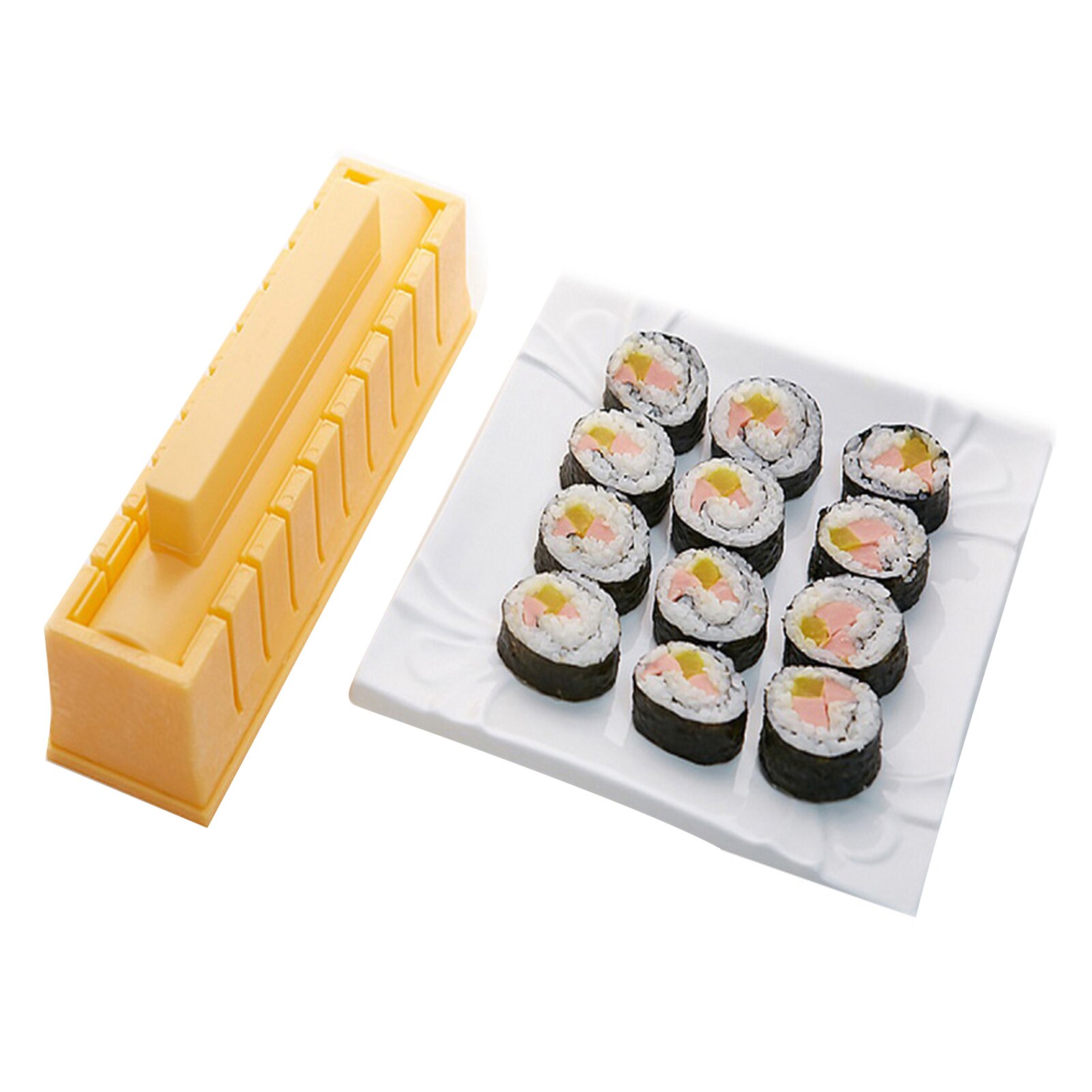 Sushi Making Kit Supplies Rice Roll Mold Sushi Maker Tool Set Round-shaped Sushi Maker Set Kitchen Accessories