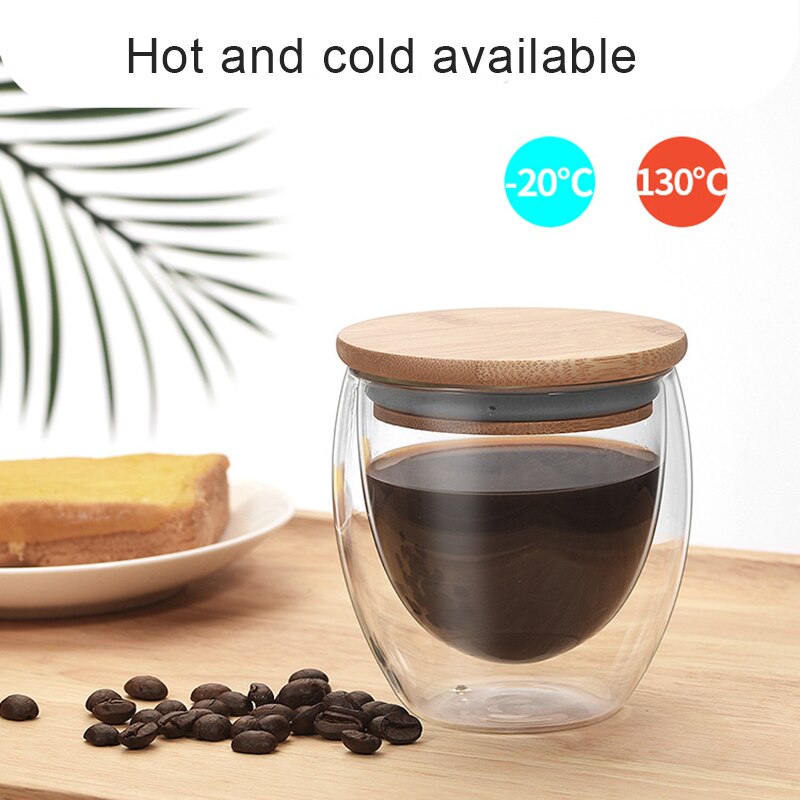Heat resistant Double-layer Thermo Glass Creatives Egg-Shaped Cup For Drink Coffee Milks FBS889