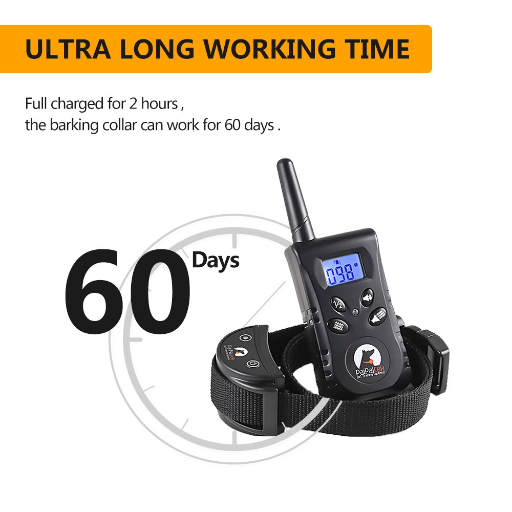 No Shock Dog Training Collar with Remote Rechargeable and Waterproof