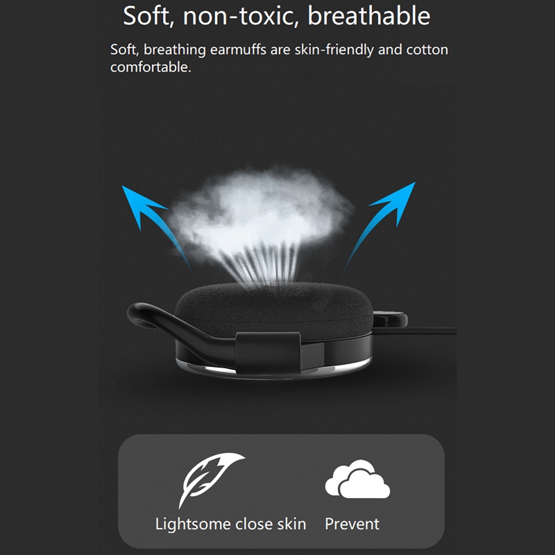 3.5Mm Wired Oortelefoon, Surround Oortelefoon Met Oorhaak, Geschikt Voor Computer/Laptop, 8.2Ft Koord Lengte, met Microfoon