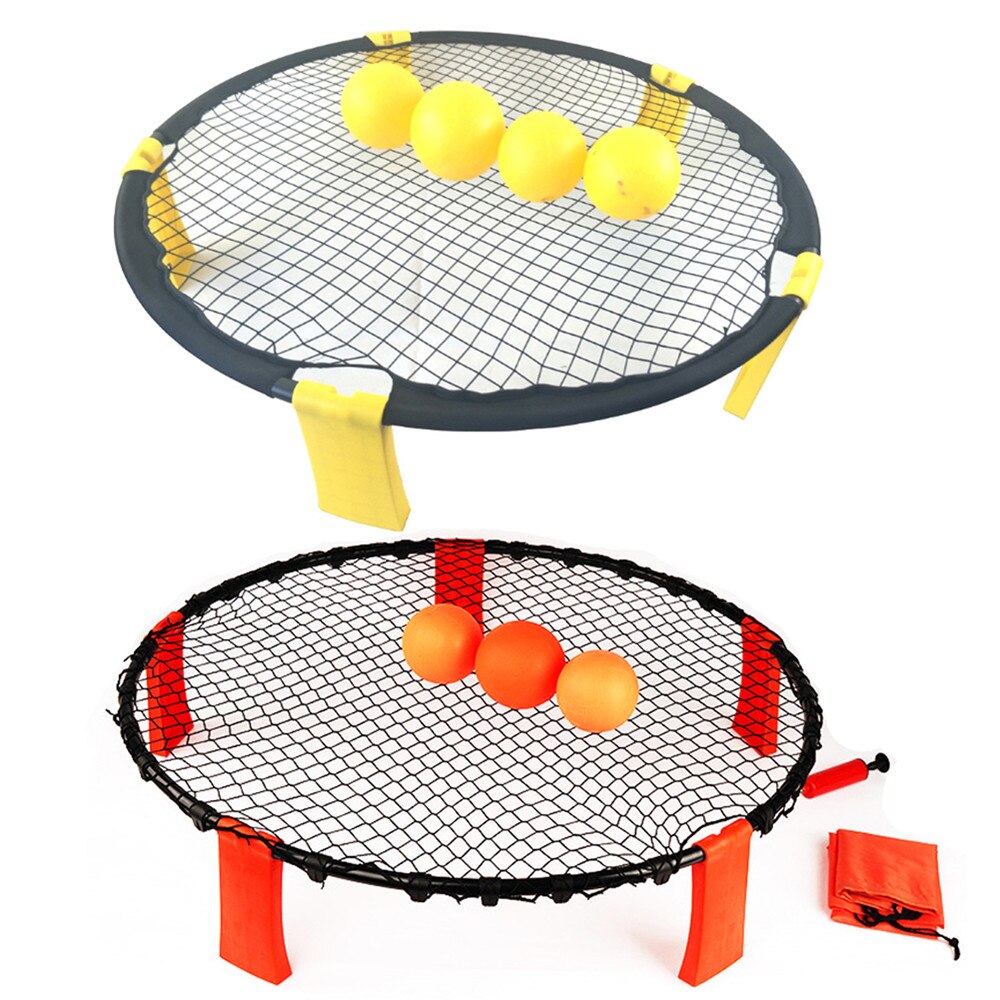 Mini Beach Volleyball Team Game Set Outdoor Sports With 3 Balls Volleyball Net Home Garden Lawn Fitness Equipment