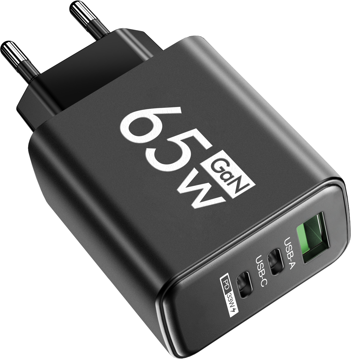 Totaal 65W GaN USB-oplader 3 poorten Snel opladen Type C Telefoonoplader Adapter Snelle wandoplader voor iPhone Samsung Xiaomi Huawei: CH