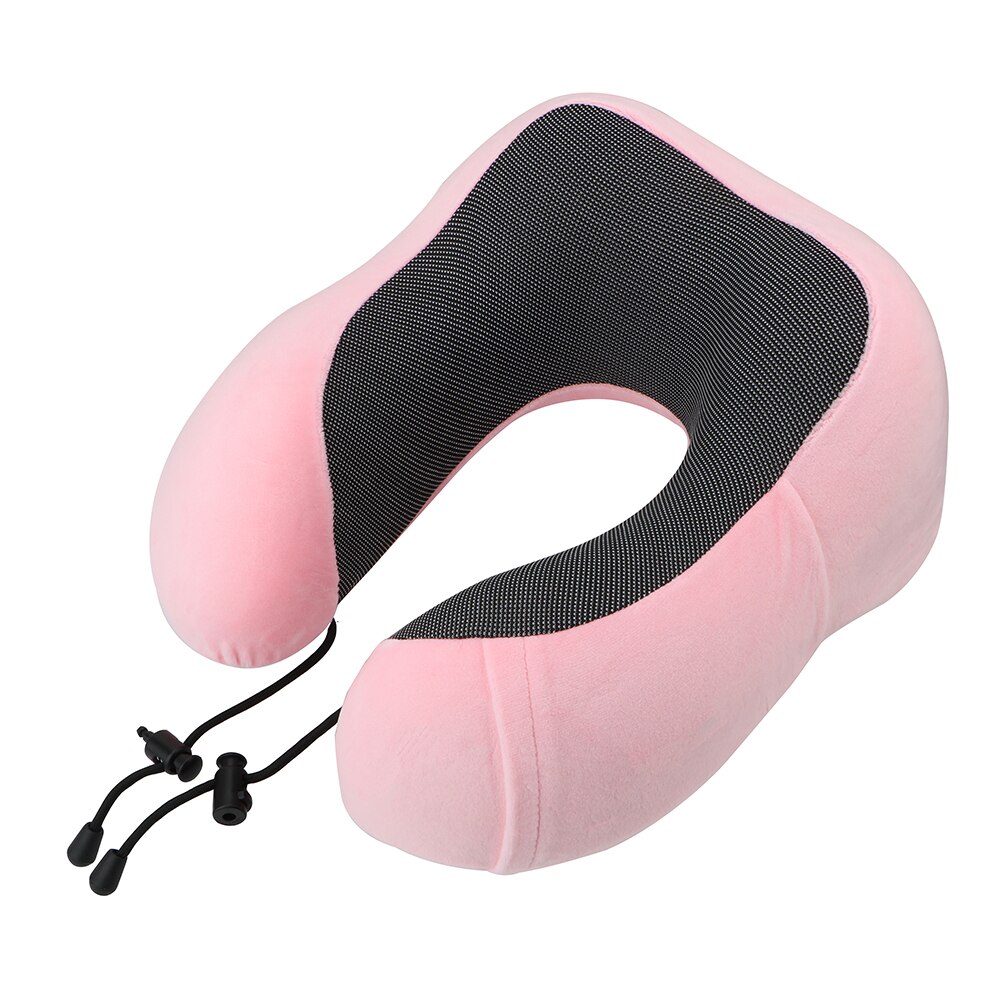 Memory Foam Soft Reizen Kussen Nek Kussen Reizen Gezondheidszorg Nek Cervicale Vliegtuig Kussen U Vormige: Pink