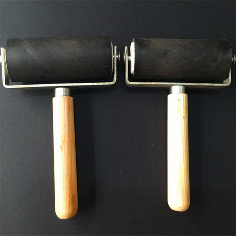 Rodillo de goma de 2/10cm, rodillo de tinta de impresión dura, herramienta de construcción de estampado, accesorio de decoración de pintura artesanal