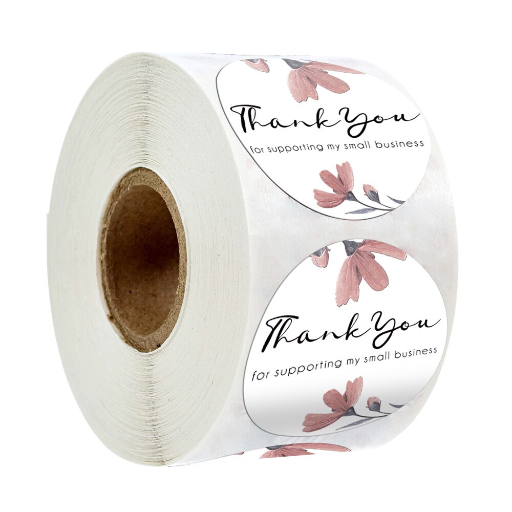 500Pcs 1.5Inch Ronde Dank U Label Stickers Papier Hart Jaar Verpakking Wedding Party Decor Handgemaakte Briefpapier Stickers: 1inch-F