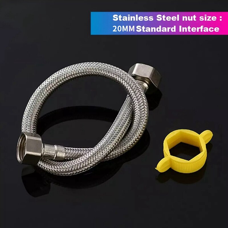 Practical Stainless Steel 304 Braided High Pressure Flexible Water Hose Connector Tube Inlet Valve For Kitchen Basin