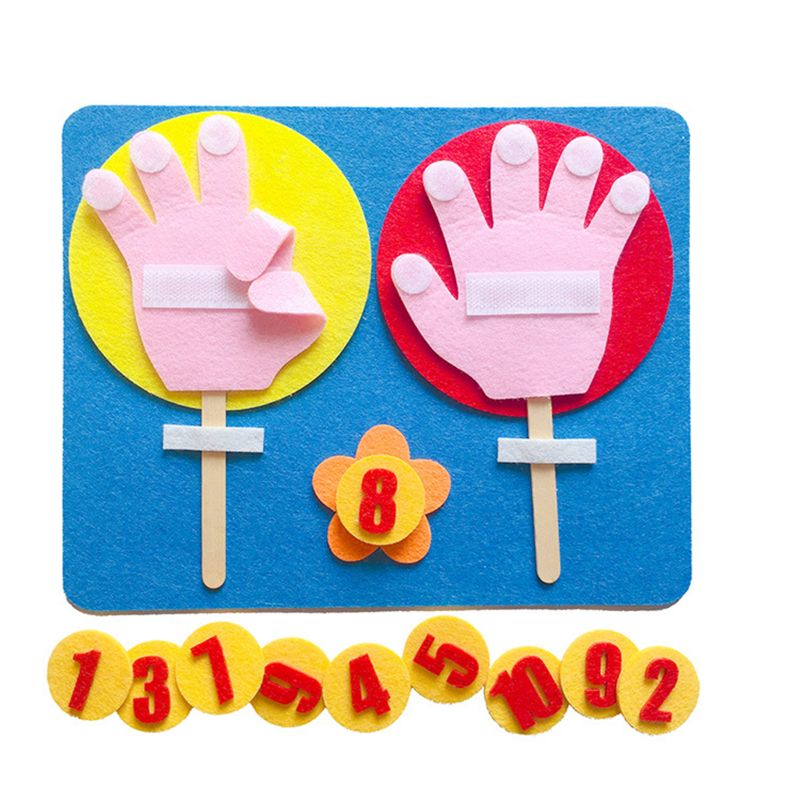 Børn matematik legetøj fingertælling 1-10 læring børnehave matematik pædagogisk legetøj fingernumre sæt matematik undervisningshjælpemiddel: Default Title