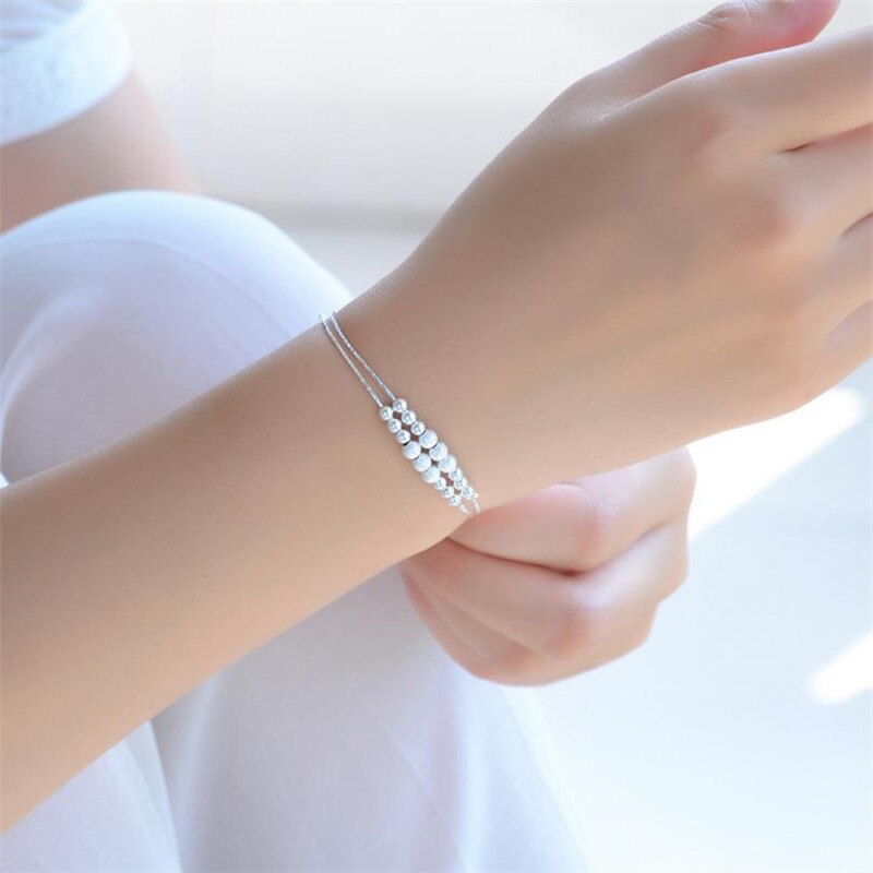 Trendy 925 Sterling Zilveren Armbanden Voor Vrouwen Accessoires Mode Meisjes Enkelbanden Zilveren Dame Sieraden Vrouwelijke Armbanden: bracelet