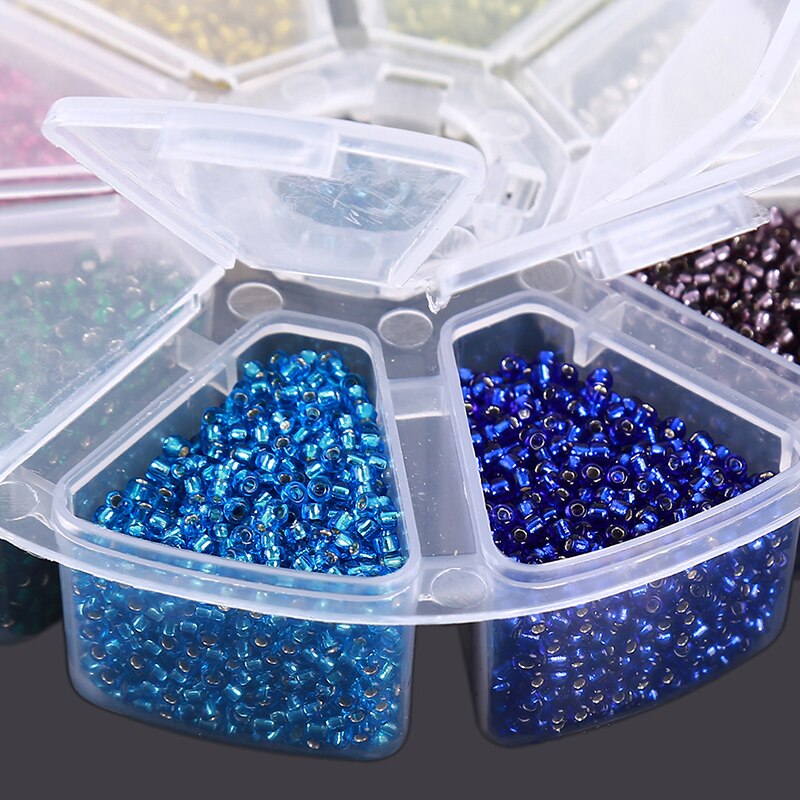 Cuentas de punto de cruz para manualidades, abalorios cosidos a mano, accesorios para collar, pulsera, 8 colores, cuentas de punto de cruz de