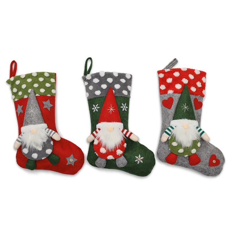 Kerst Drie-Dimensionale Pop Sok Kids Snoep Zak Mini Xmas Tree Ornament Kerstsok Decoratie Voor Thuis 1pc