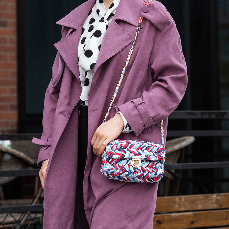 Cloth line hand-knitted thread DIY cloth bag DIY hand-knitted bag