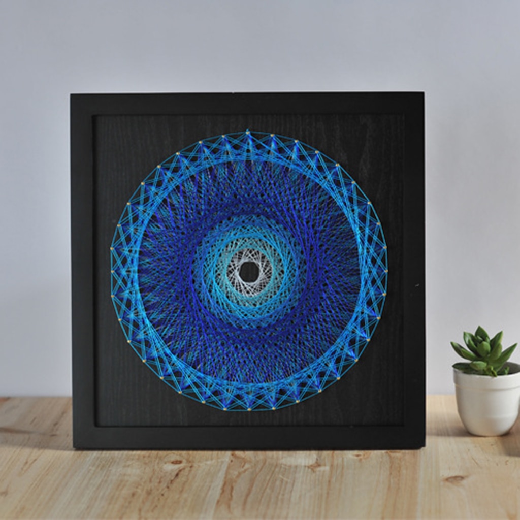 Funny Wall Art Bird's Nest Geometric Wood Board String Art Kit For Adult Kids Crafts Kit DIY Thread Nail Handmade Art