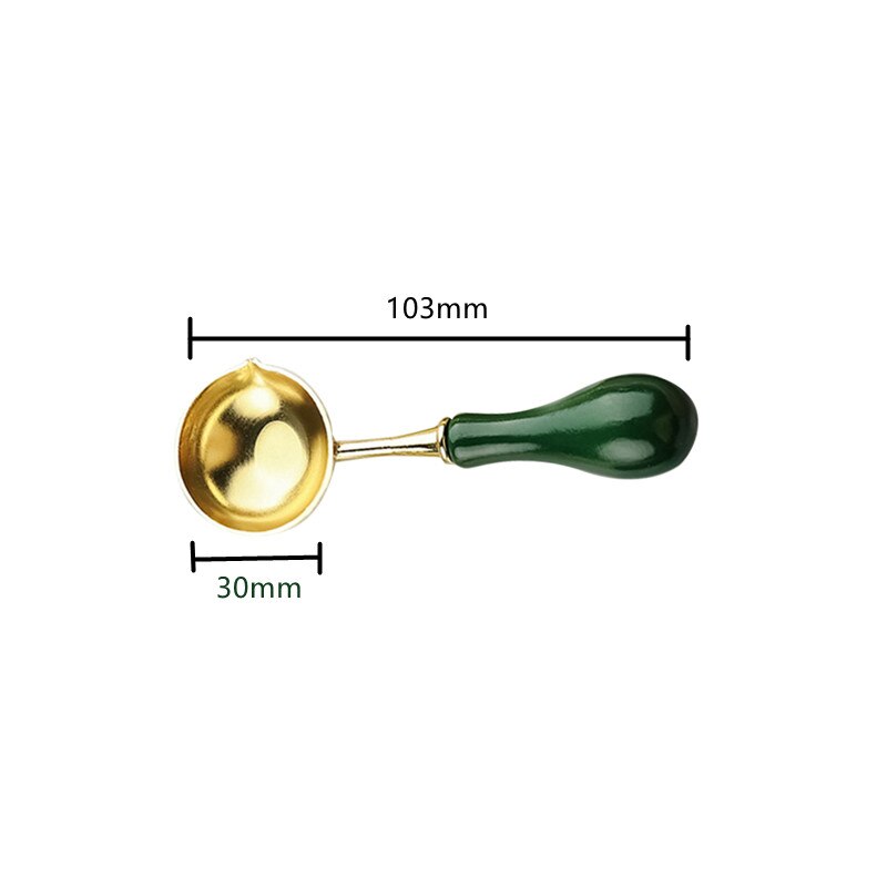 Wax Seal Wooden Handle Spoon DIY Retro Craft Stamp Envelope Wedding Invitation Sealing Wax Spoon Stamp Making Tool: 5
