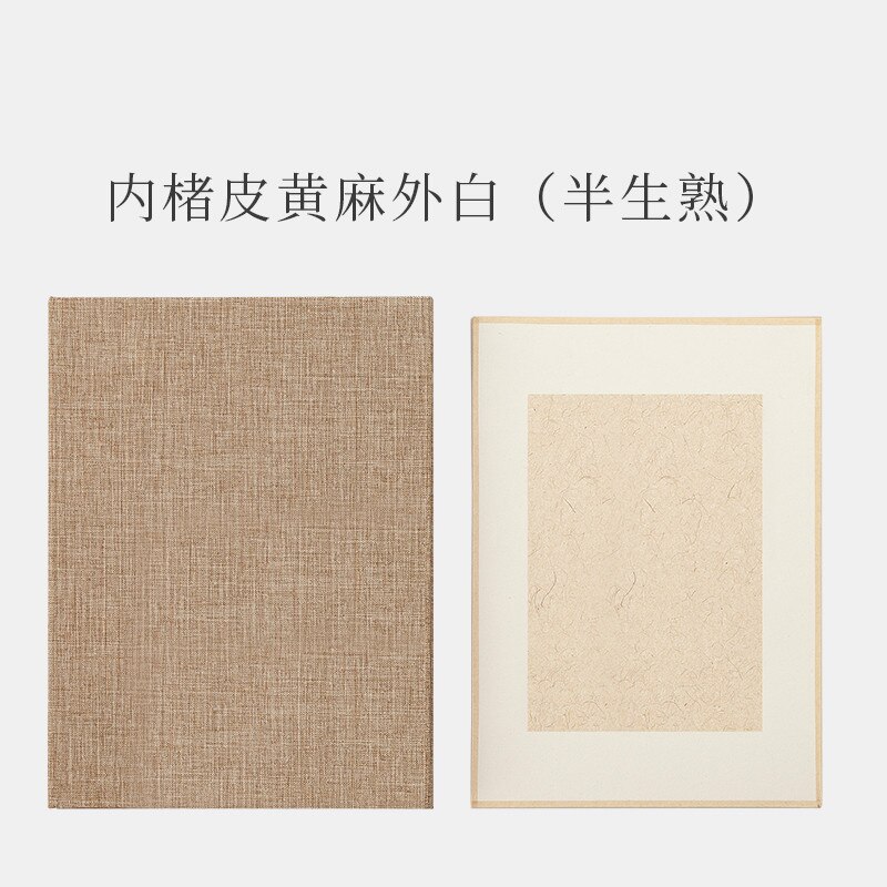 Mulberry Paper Card Raw/Hlaf Ripe Xuan Paper Cards with Box Thicken Calligraphy Watercolor Painting Mounting Paper Cards: 18x25cm / A