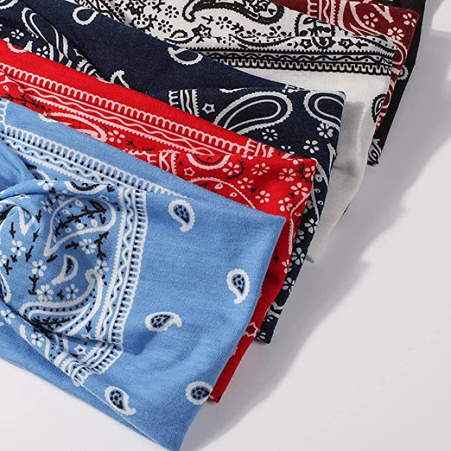 Diademas bohemias, bandas para el cabello de Cachemira, turbante anudado, diadema elástica, envolturas para la cabeza, diademas de tela a rayas para mujeres y niñas