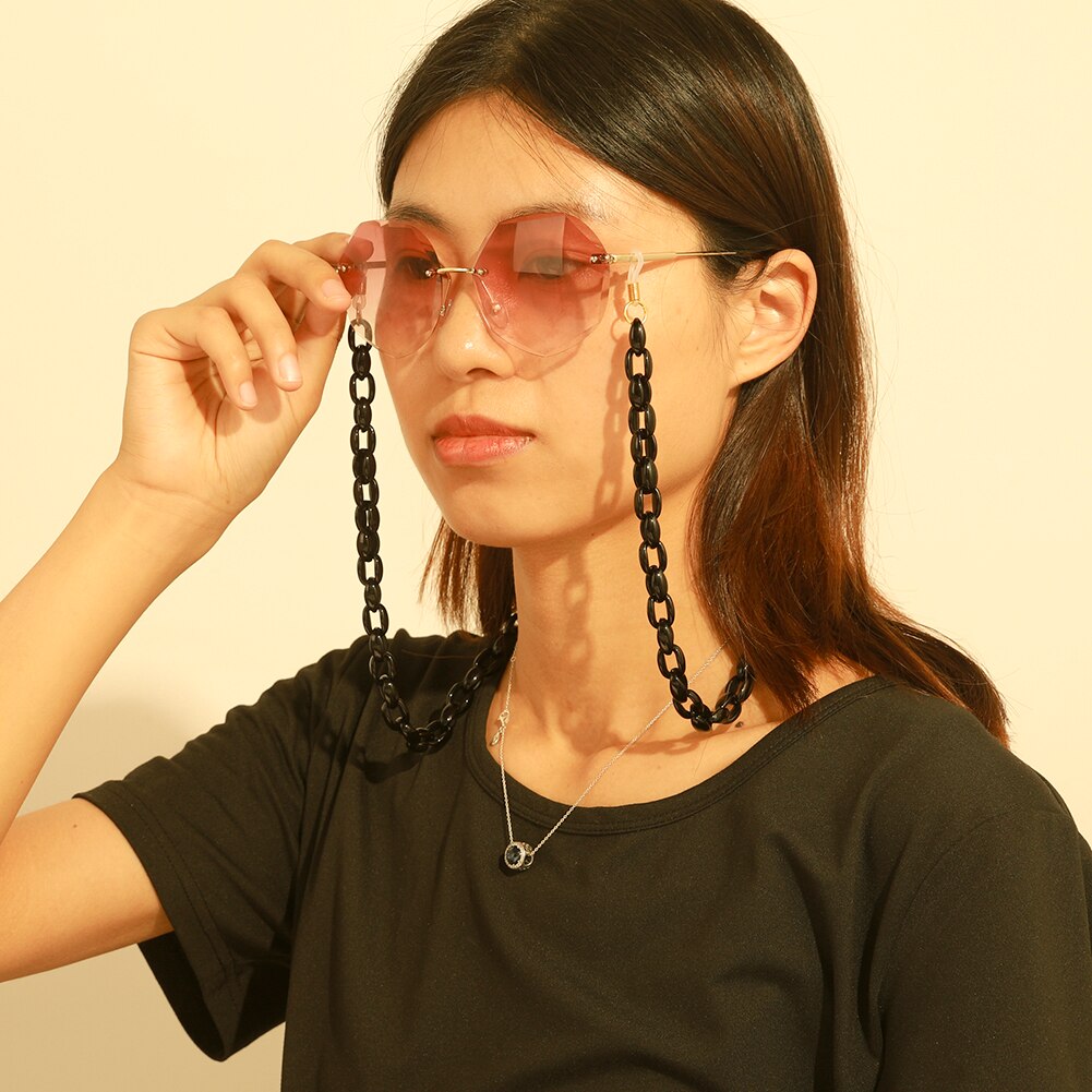 Teamer Mode Acryl Leesbril Ketting Voor Vrouwen Zonnebril Ketting Bandjes Cords Hals-Keten Lanyard Brillen Touw
