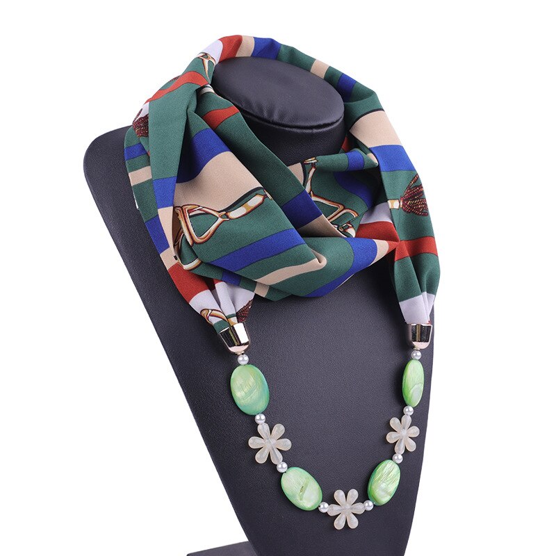 Collier Foulard bohème styel | Pendentif, collier écharpe pour femmes, style bohème, Foulard, accessoires Hijab magasins,: 8