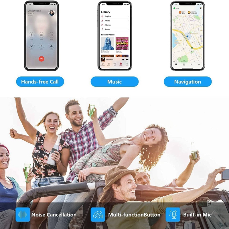 Bluetooth 5.0 Adapter, 3.5mm Audio Receiver and Transmitter Adapter, TV/Car Wired Speaker to Wireless Speaker