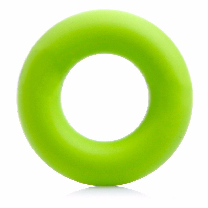 1Pcs 7cm Diameter Strength Hand Grip Ring Muscle Power Training Rubber Ring Exerciser Gym Expander Gripper Strength Finger Ring: Green