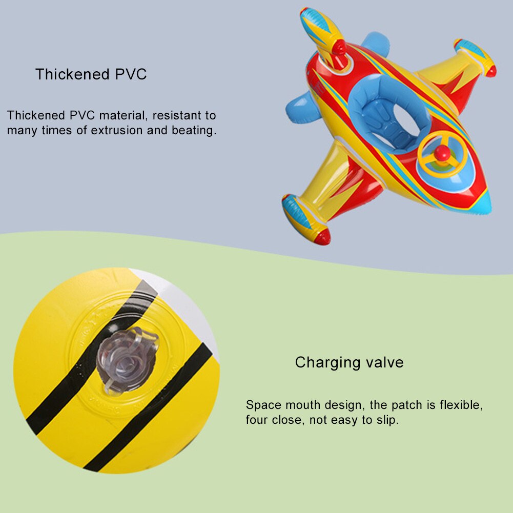 Aufblasbare Flugzeug Schwimmen Ring Sitz Schwimm freundlicher freundlicher Sicherheit Strand Spielzeug